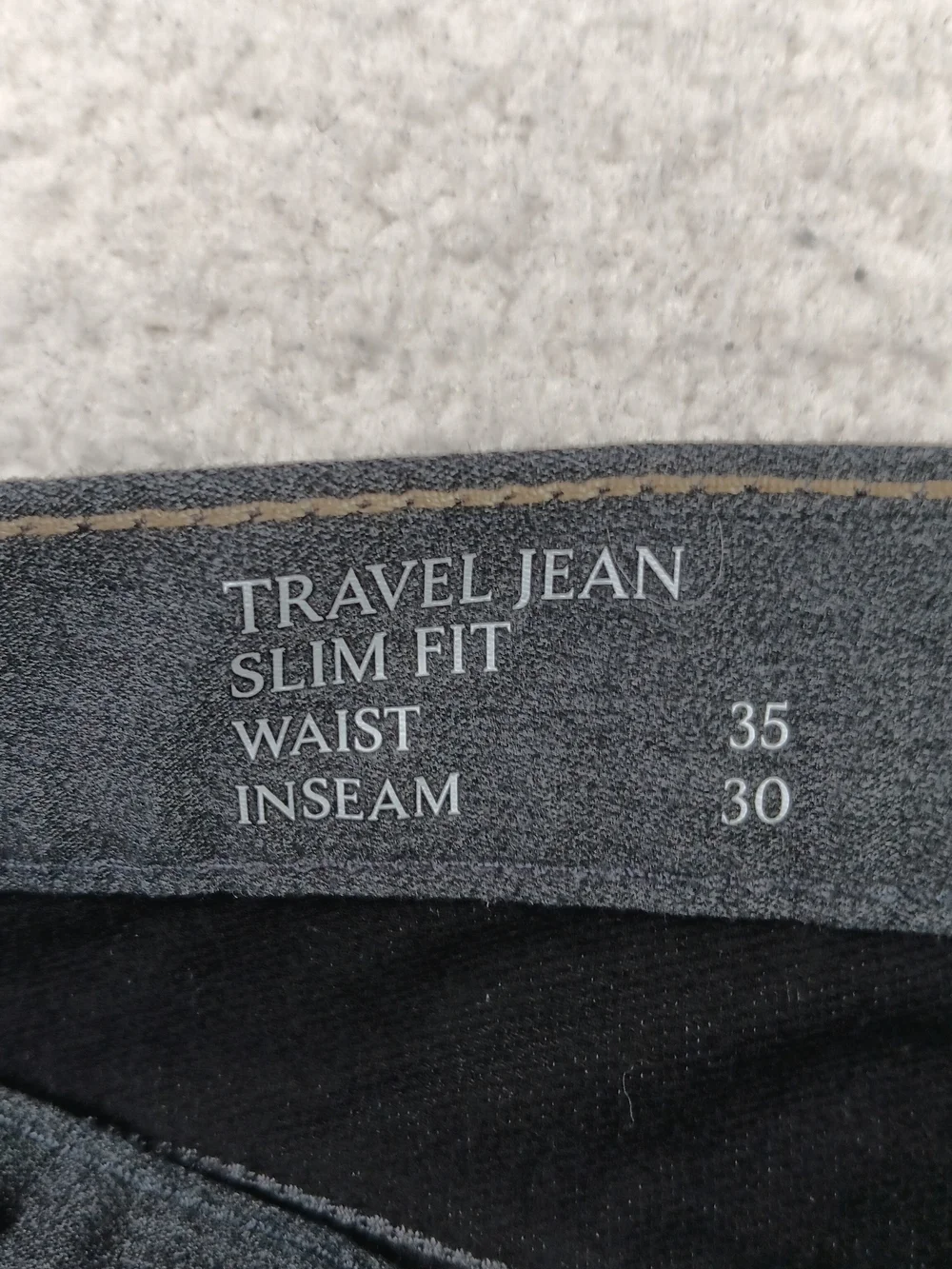 Banana Republic Jeans Mens 35x30 Gray Travel Jean Slim Fit Stretch Casual